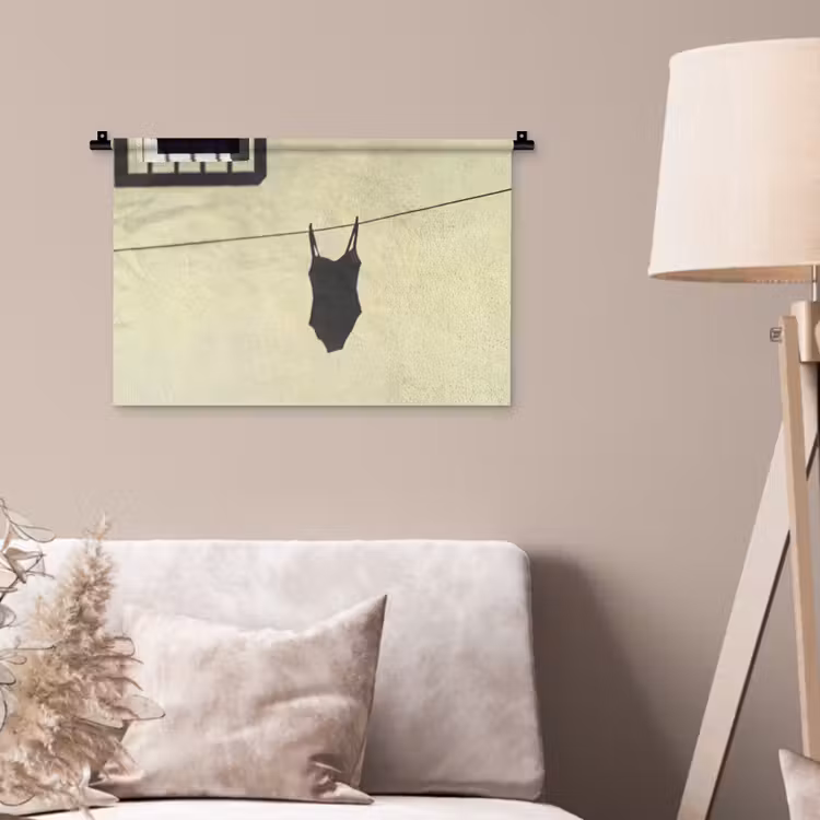 Wandkleed - Badpak - Schaduw - Muur - Zomer - Minimalistisch — 2