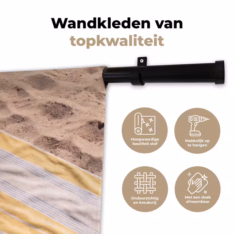 Wandkleed - Boek - Zonnebril - Strand - Zomer - Geel — 3
