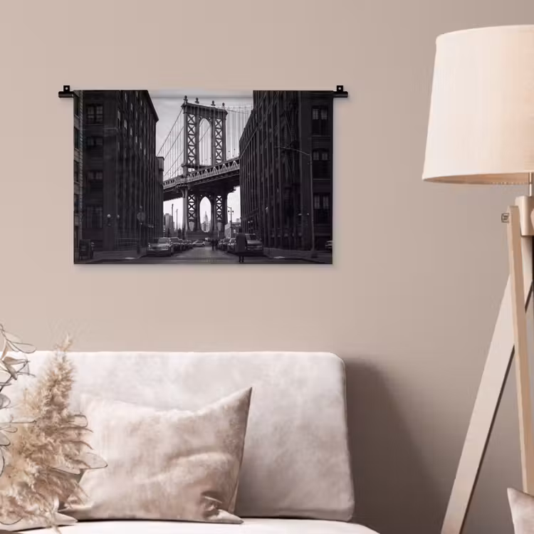 Wandkleed - Brug - Stad - Architectuur - Modern - Zwart-wit — 2