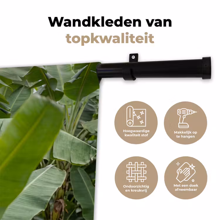 Wandkleed - Eten - Bananen - Plantage - Groen — 3