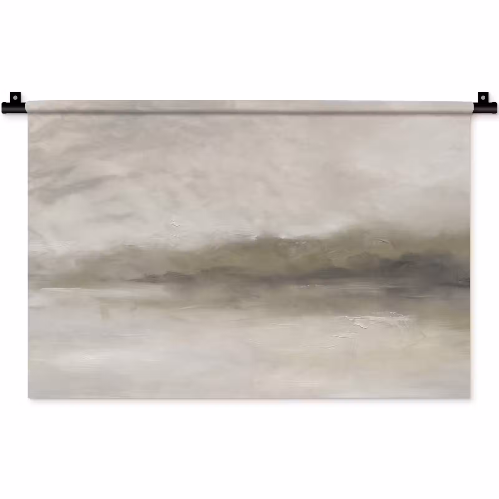 Wandkleed - Abstract - Landschap - Nevel - Modern - Grijs — 1