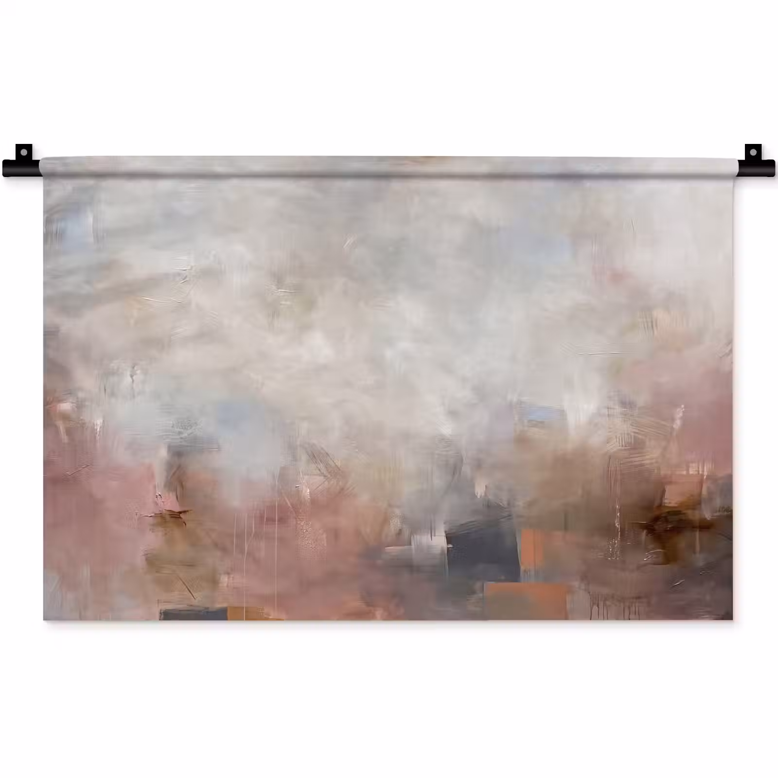 Wandkleed - Abstract - Vloeiend - Kunst - Modern - Beige — 1