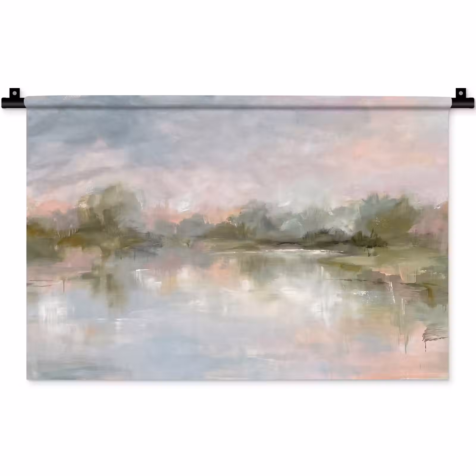Wandkleed - Natuur - Landschap - Abstract - Water - Groen — 1
