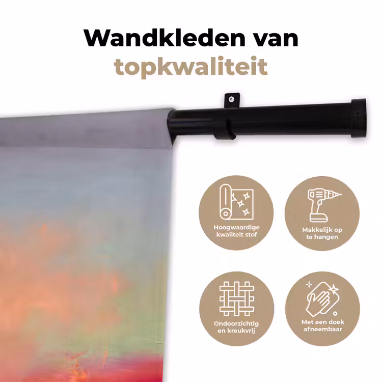 Wandkleed - Abstract - Kleuren - Modern - Roze — 3