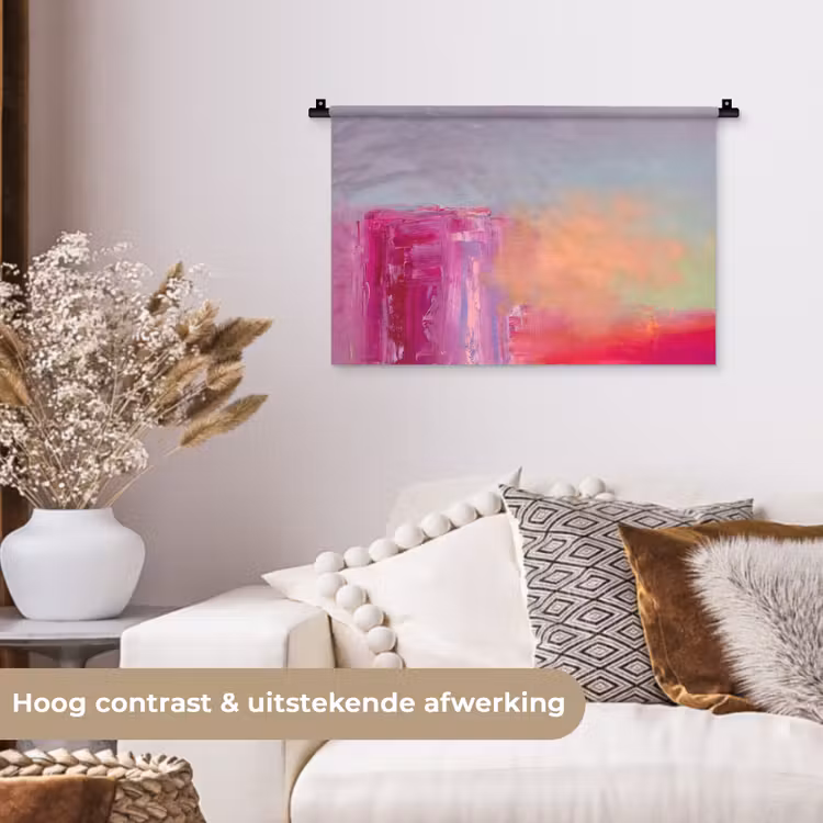 Wandkleed - Abstract - Kleuren - Modern - Roze — 4