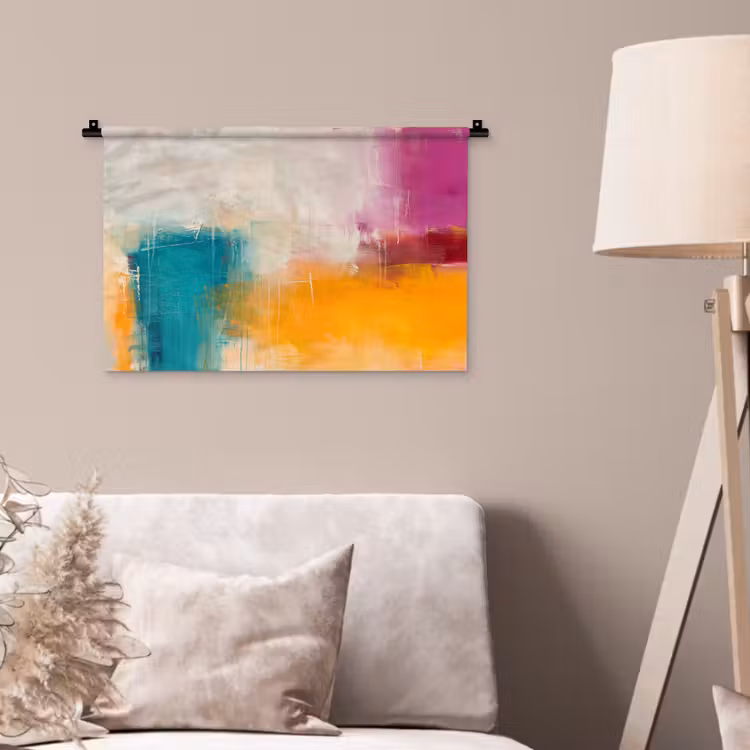Wandkleed - Abstract - Kleurrijk - Modern - Kunst - Oranje — 2