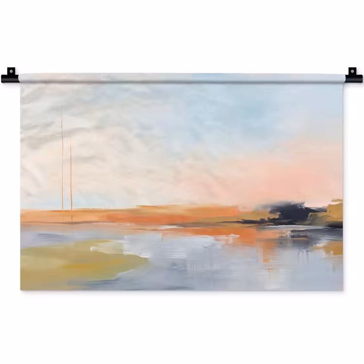 Wandkleed - Abstract - Landschap - Horizon - Modern - Kleurrijk — 1