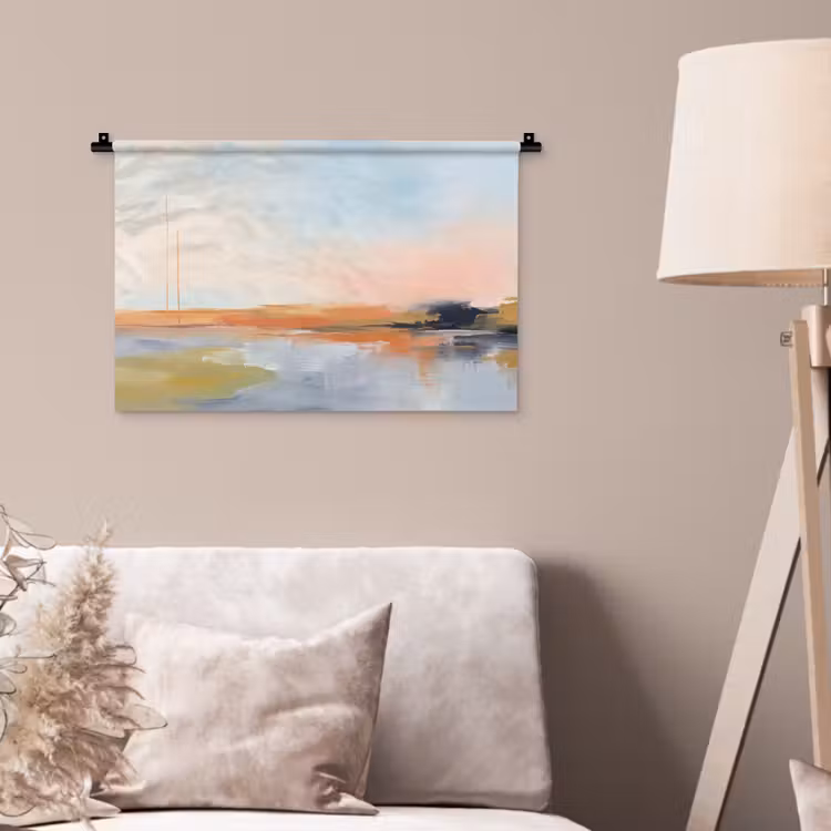 Wandkleed - Abstract - Landschap - Horizon - Modern - Kleurrijk — 2