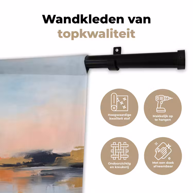 Wandkleed - Abstract - Landschap - Horizon - Modern - Kleurrijk — 3