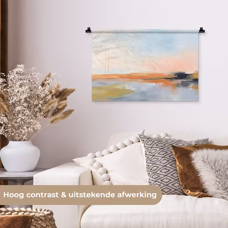 Wandkleed - Abstract - Landschap - Horizon - Modern - Kleurrijk — 4