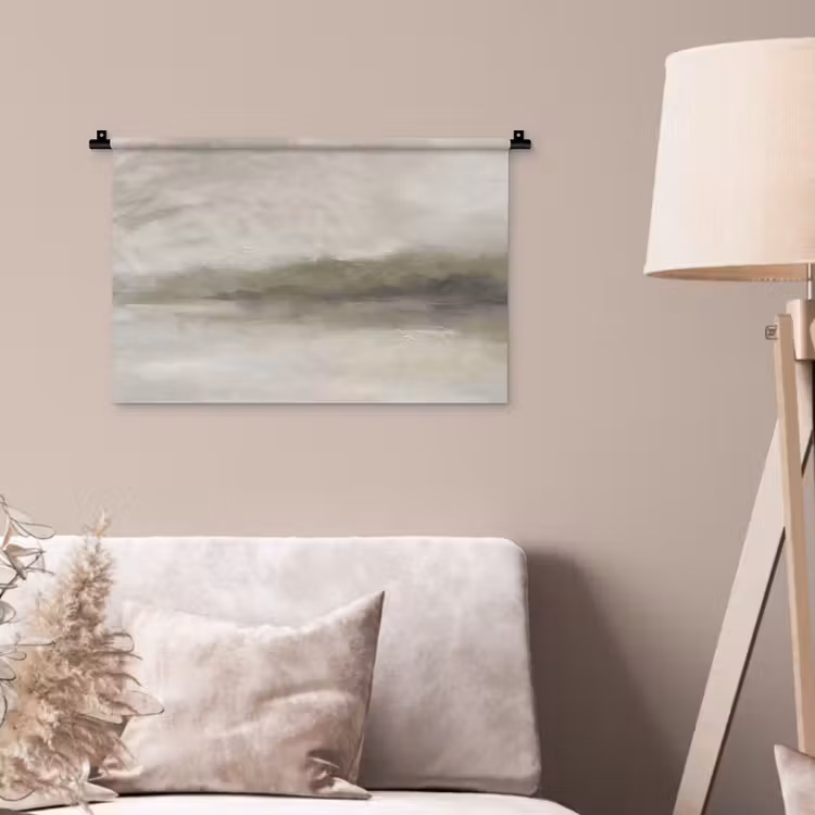 Wandkleed - Abstract - Landschap - Nevel - Modern - Grijs — 2