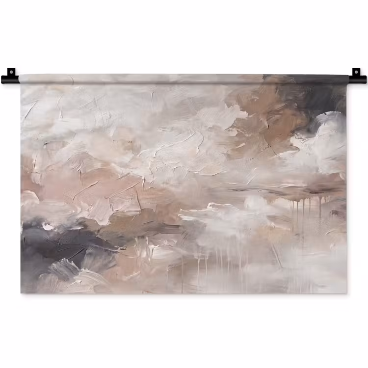 Wandkleed - Abstract - Textuur - Kunst - Modern - Beige — 1