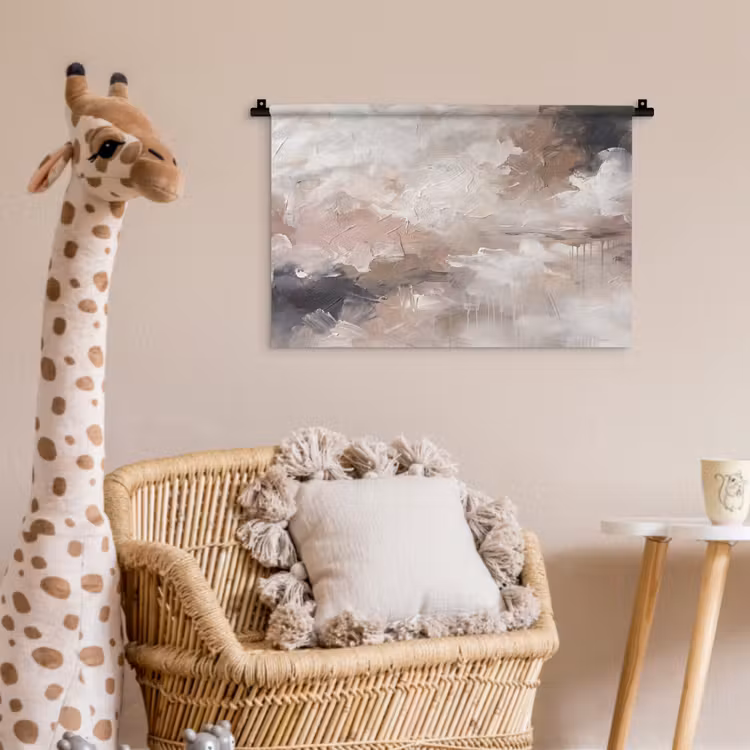 Wandkleed - Abstract - Textuur - Kunst - Modern - Beige — 5