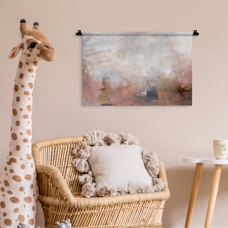 Wandkleed - Abstract - Vloeiend - Kunst - Modern - Beige — 5