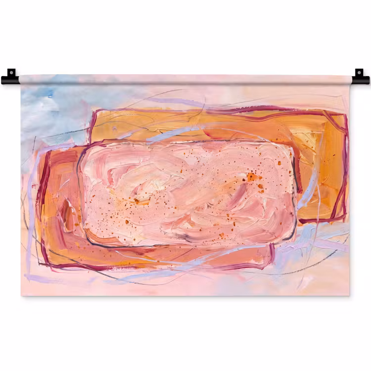 Wandkleed - Abstract - Vormen - Modern - Roze — 1