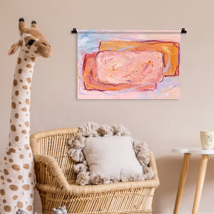 Wandkleed - Abstract - Vormen - Modern - Roze — 5