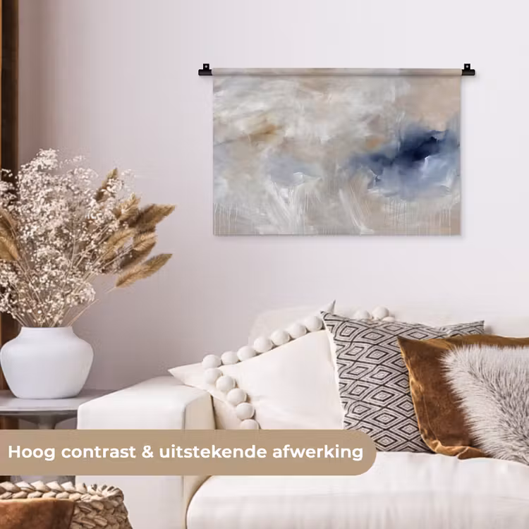 Wandkleed - Abstract - Wolken - Sfeer - Modern - Beige — 4