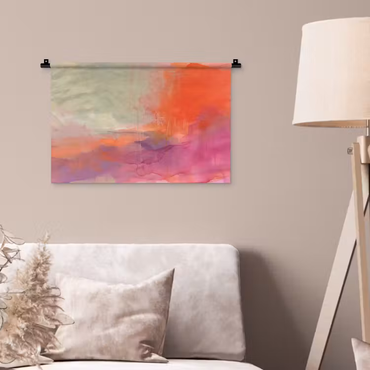 Wandkleed - Kunst - Vloeiend - Overgangen - Oranje — 2