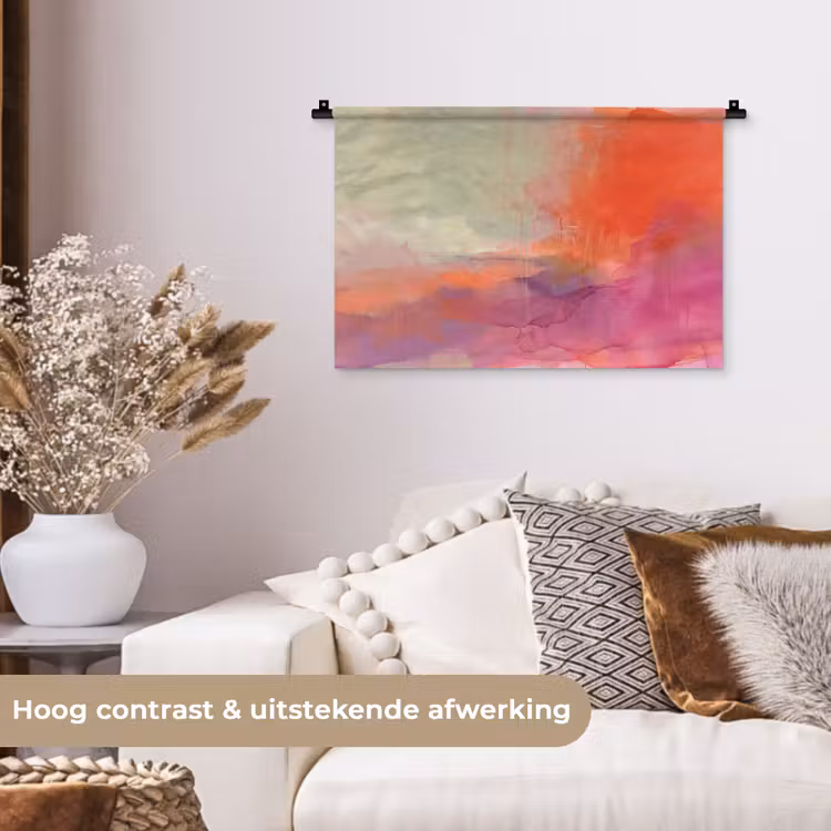 Wandkleed - Kunst - Vloeiend - Overgangen - Oranje — 4