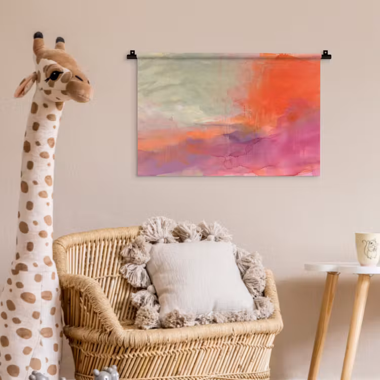Wandkleed - Kunst - Vloeiend - Overgangen - Oranje — 5