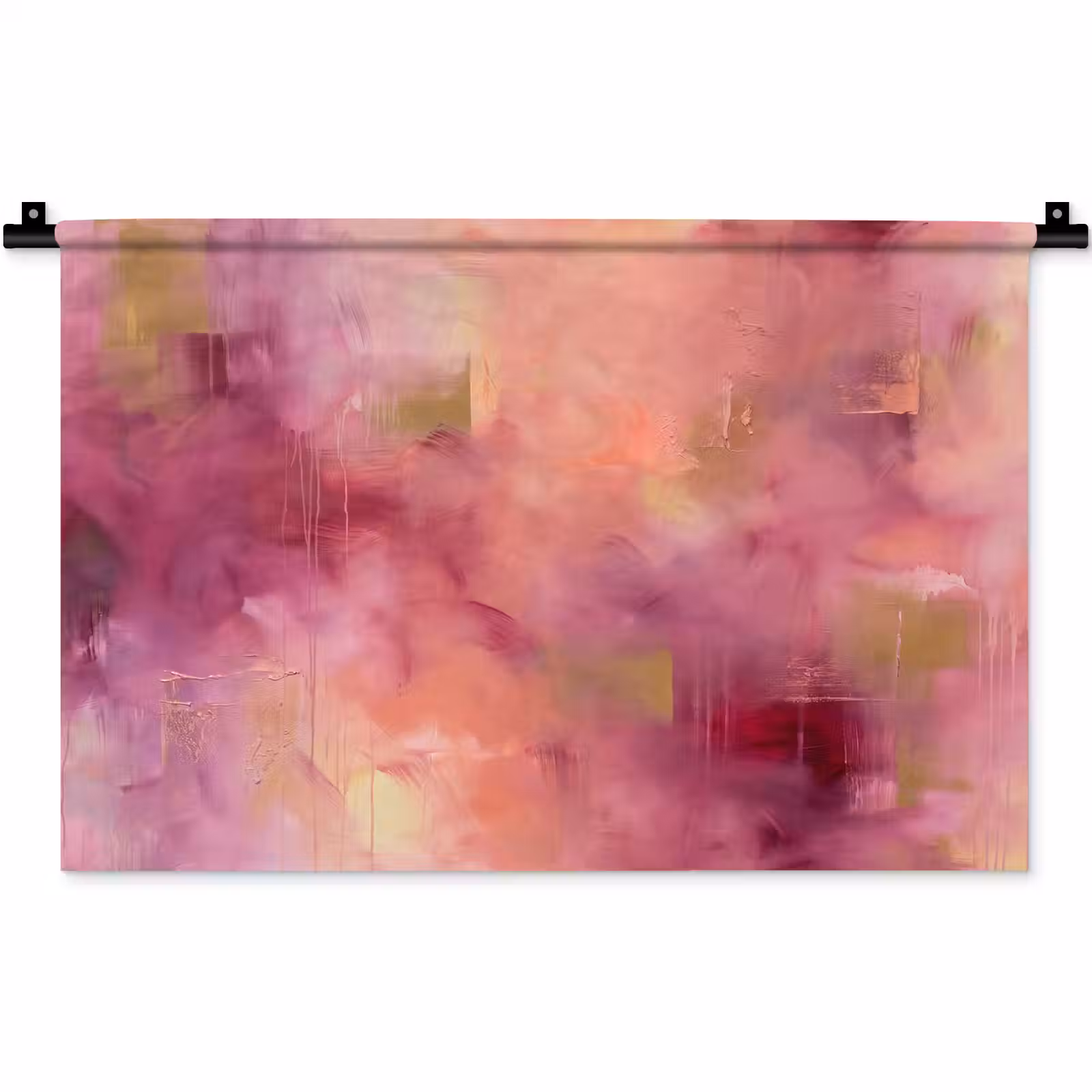 Wandkleed - Abstract - Kleuren - Modern - Roze - Paars — 1