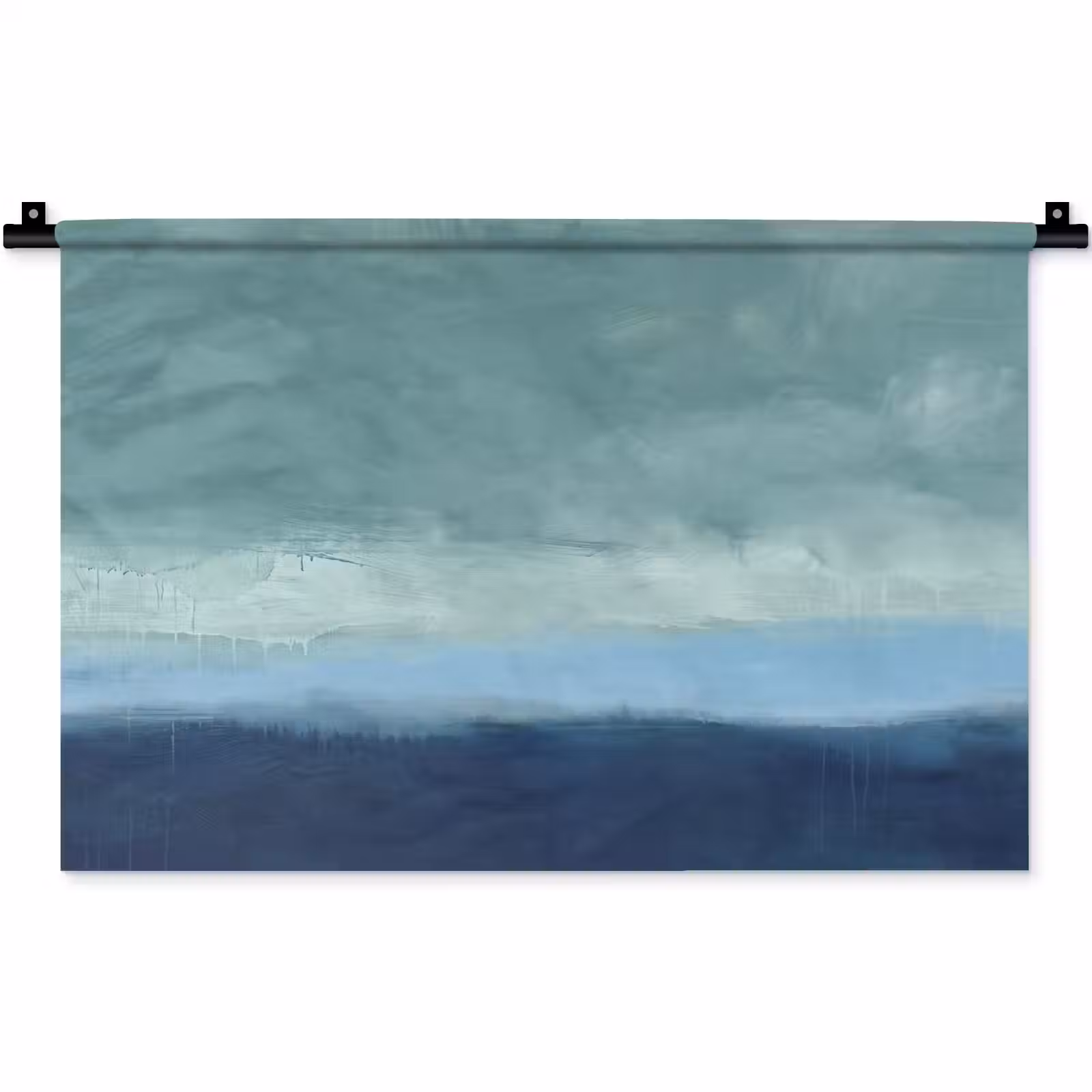 Wandkleed - Abstract - Lagen - Rust - Modern - Blauw — 1
