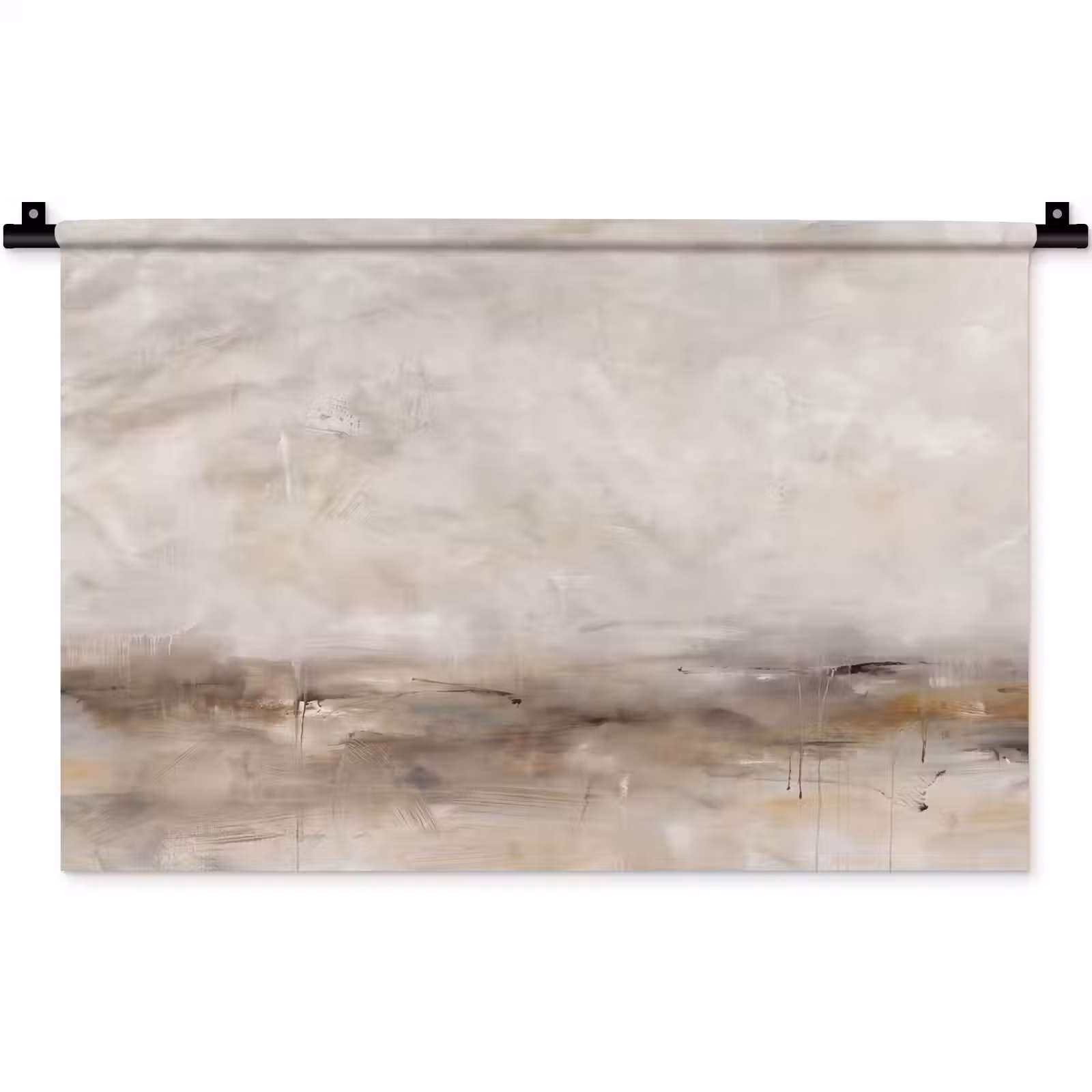 Wandkleed - Abstrakt - Landschap - Modern - Beige - Kunst — 1