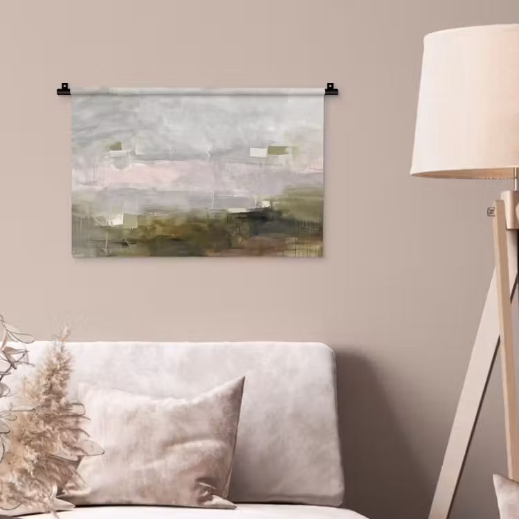 Wandkleed - Abstract - Gelaagd - Kunst - Modern - Grijs-Groen — 2
