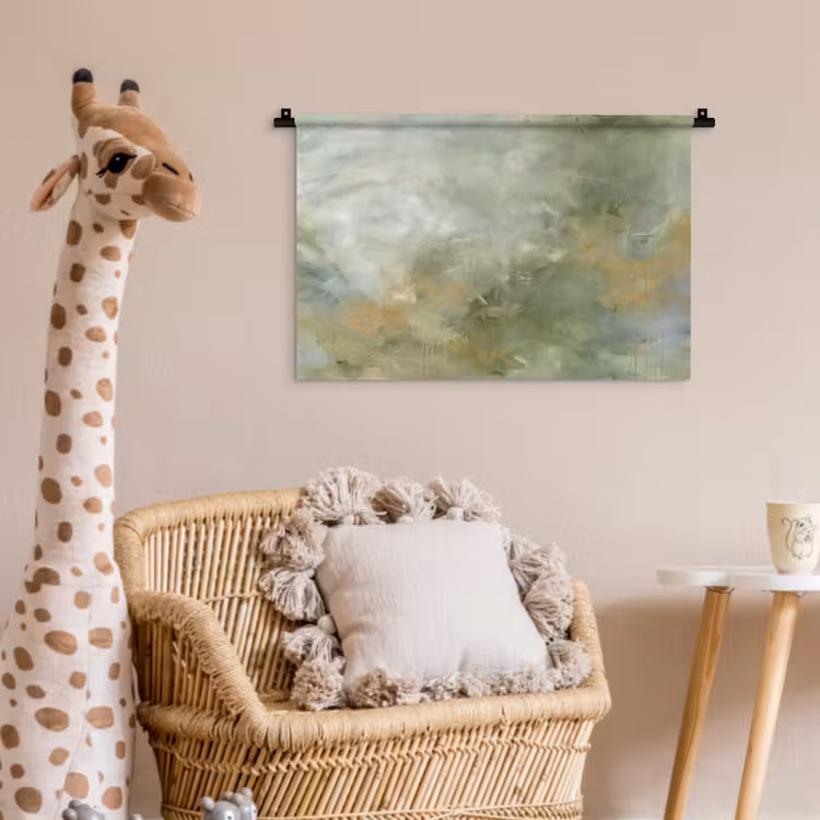 Wandkleed - Abstract - Groen - Beige - Modern - Kunst — 5