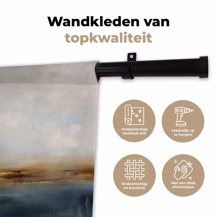 Wandkleed - Abstract - Horizon - Water - Modern - Beige — 3