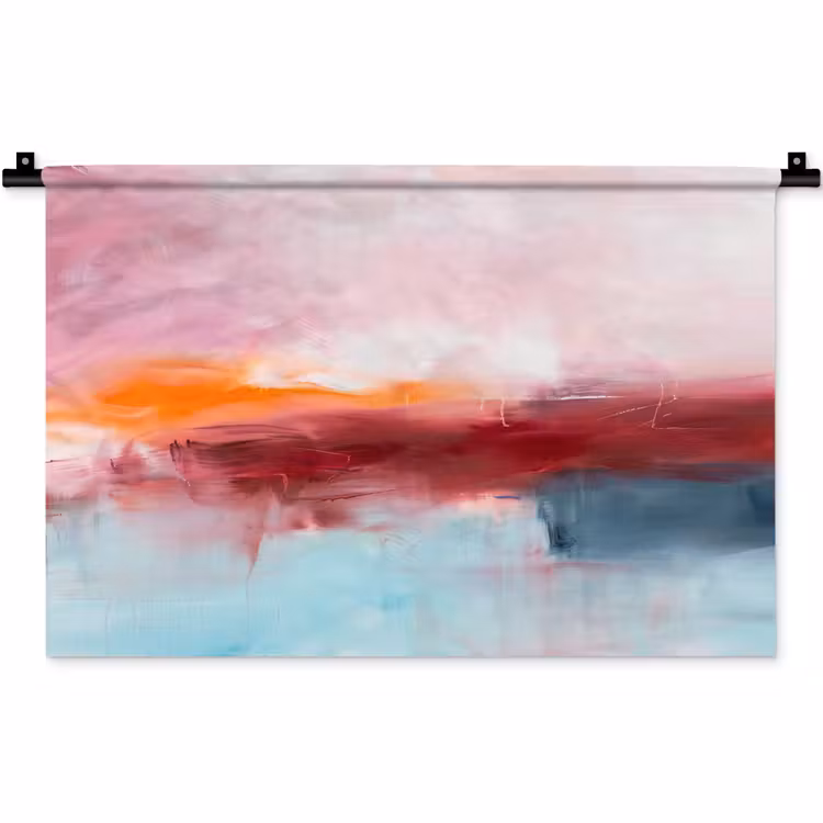 Wandkleed - Abstract - Kleuren - Modern - Kunst - Roze — 1