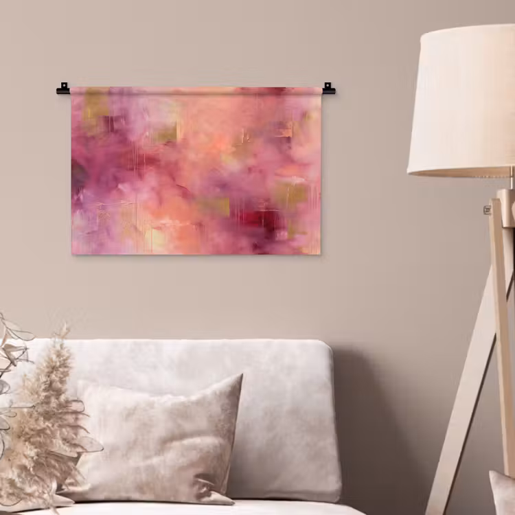 Wandkleed - Abstract - Kleuren - Modern - Roze - Paars — 2