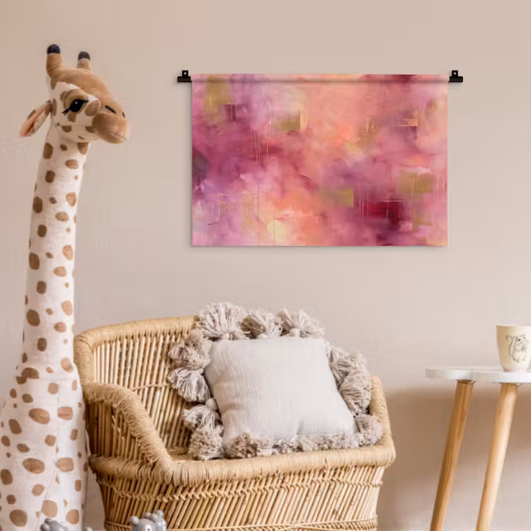 Wandkleed - Abstract - Kleuren - Modern - Roze - Paars — 5