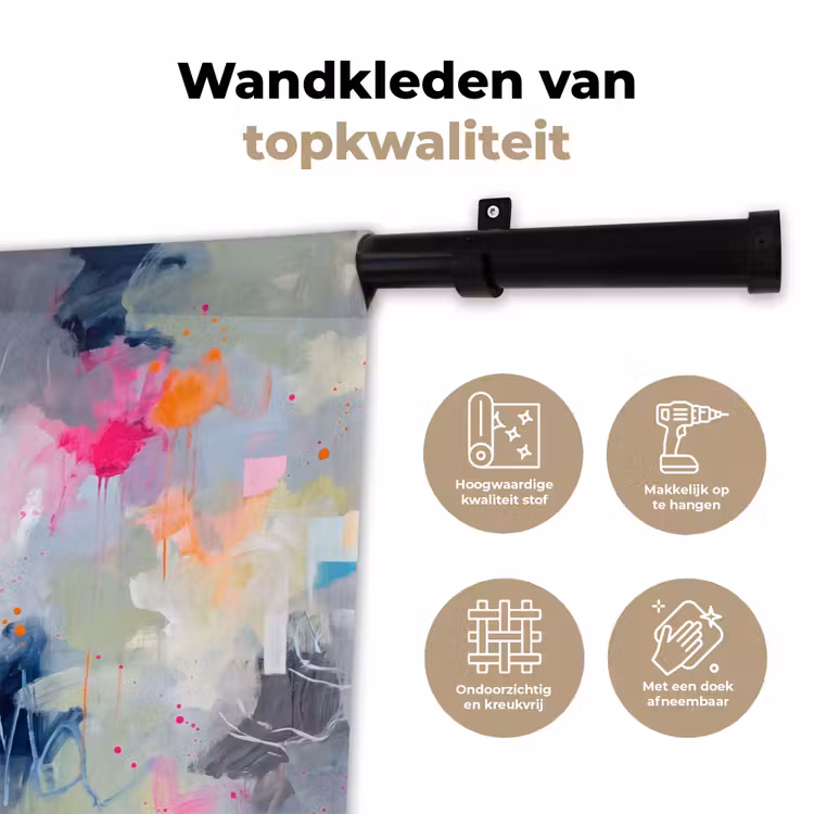 Wandkleed - Abstract - Kleurrijk - Modern - Kunst — 3
