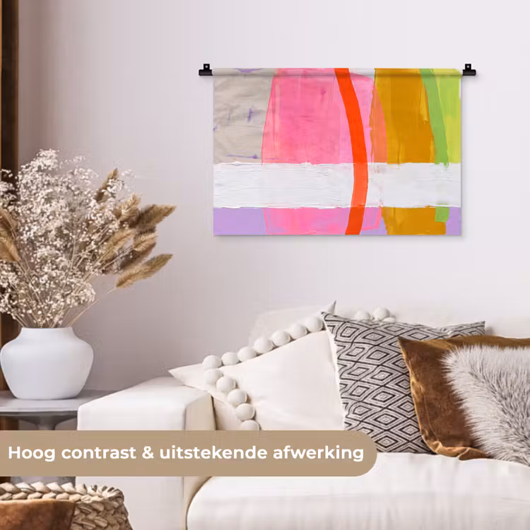 Wandkleed - Abstract - Kleurrijk - Vormen - Modern - Kunst — 4