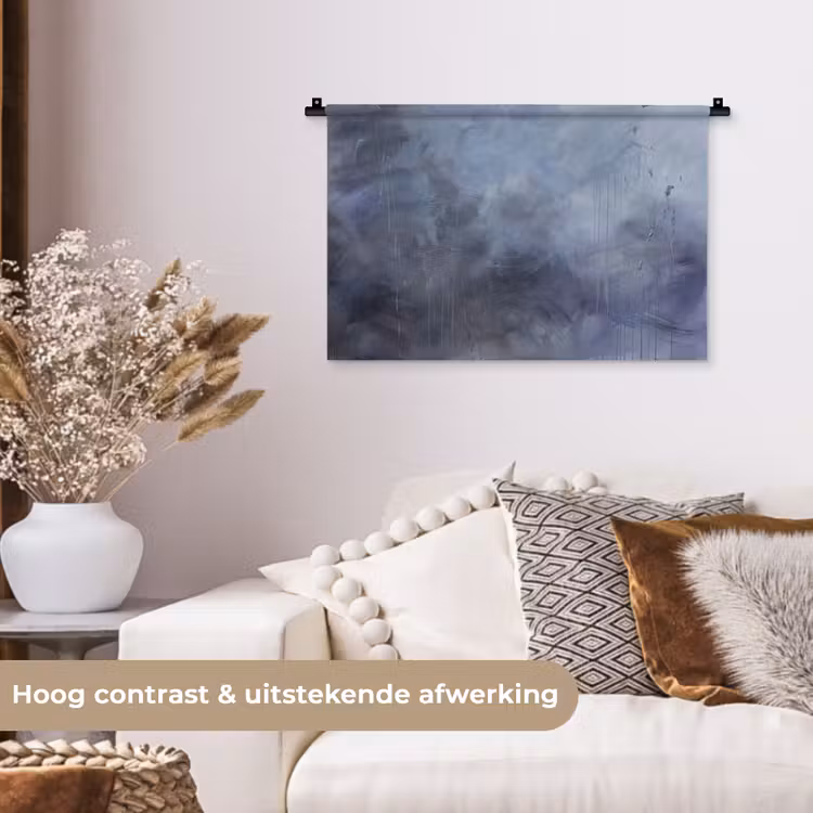 Wandkleed - Abstract - Kwaststreken - Modern - Kunst - Grijs — 4