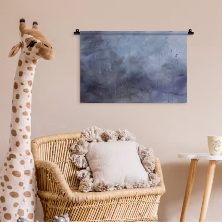 Wandkleed - Abstract - Kwaststreken - Modern - Kunst - Grijs — 5