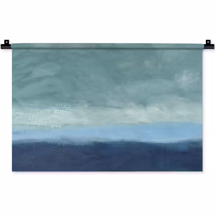 Wandkleed - Abstract - Lagen - Rust - Modern - Blauw — 1