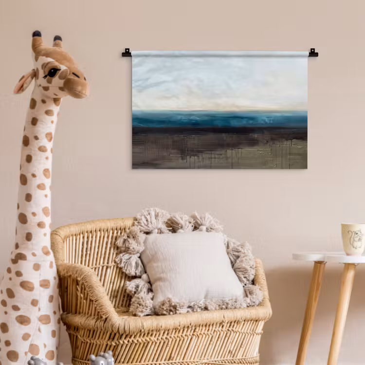 Wandkleed - Abstract - Landschap - Horizon - Blauw - Modern — 5