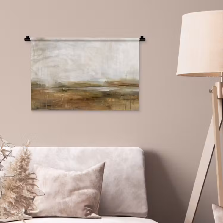 Wandkleed - Abstract - Landschap - Natuur - Beige - Bruin — 2