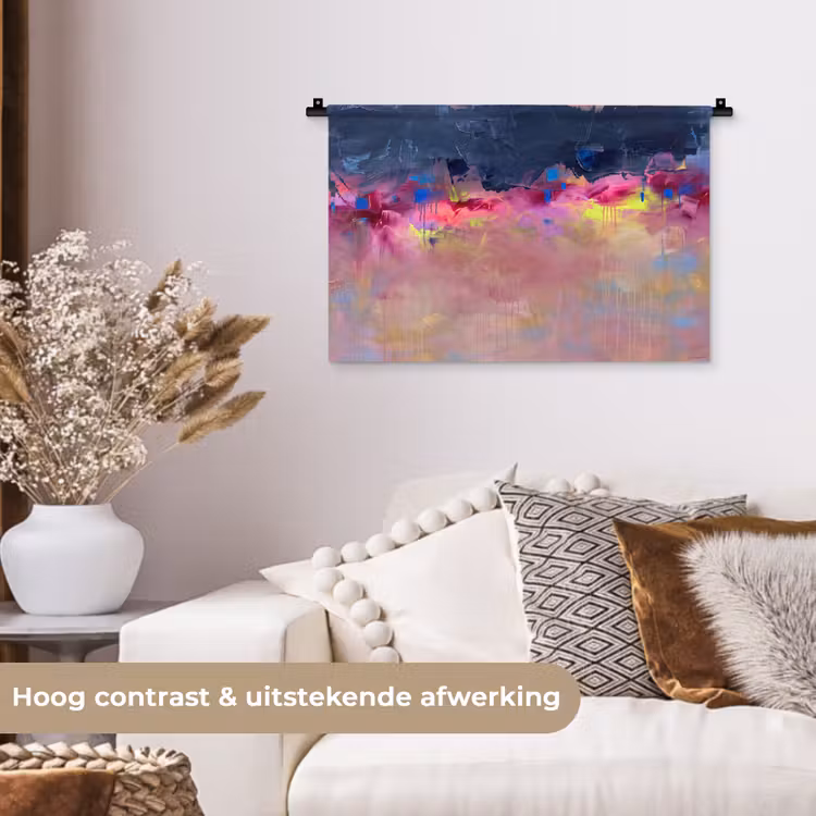 Wandkleed - Abstract - Textuur - Kleuren - Modern - Roze — 4