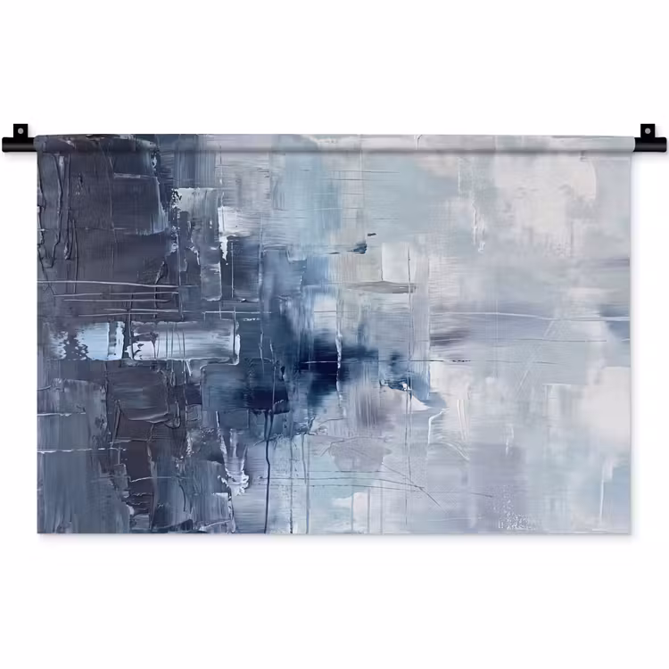 Wandkleed - Abstract - Textuur - Kunst - Modern - Blauw — 1