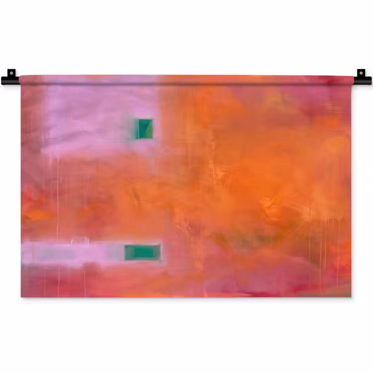 Wandkleed - Abstract - Vlakken - Kunst - Modern - Oranje — 1