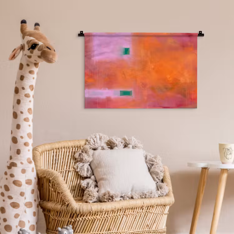Wandkleed - Abstract - Vlakken - Kunst - Modern - Oranje — 5