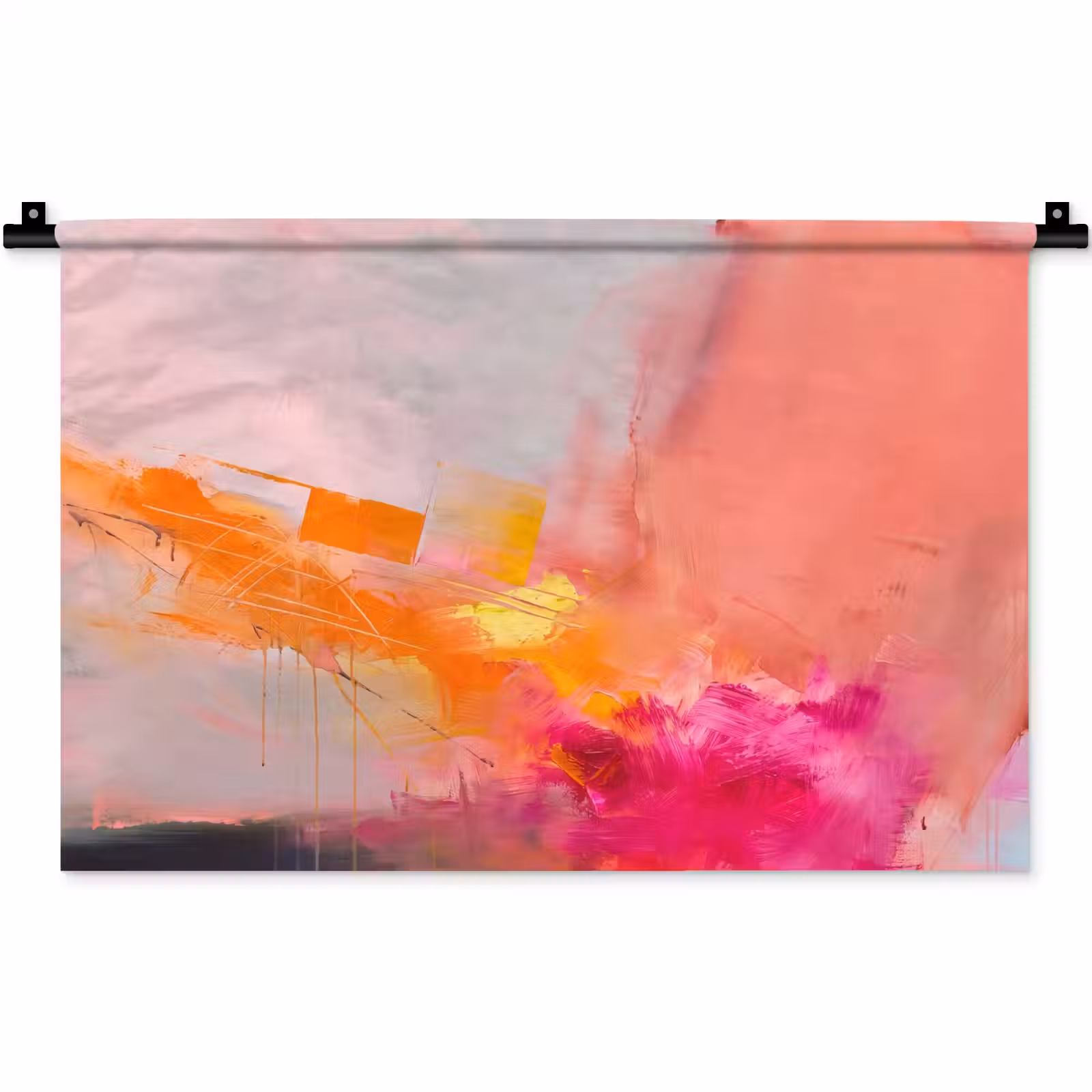 Wandkleed - Abstract - Kleurrijk - Modern - Roze — 1