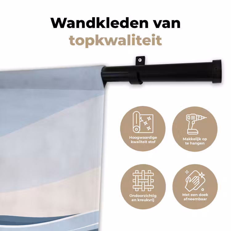 Wandkleed - Boot - Zeil - Zee - Modern - Beige — 3
