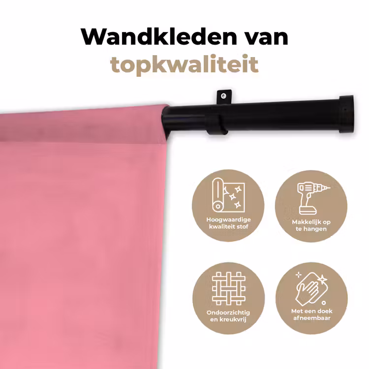 Wandkleed - Eiffeltoren - Parijs - Architectuur - Minimalistisch - Roze — 3