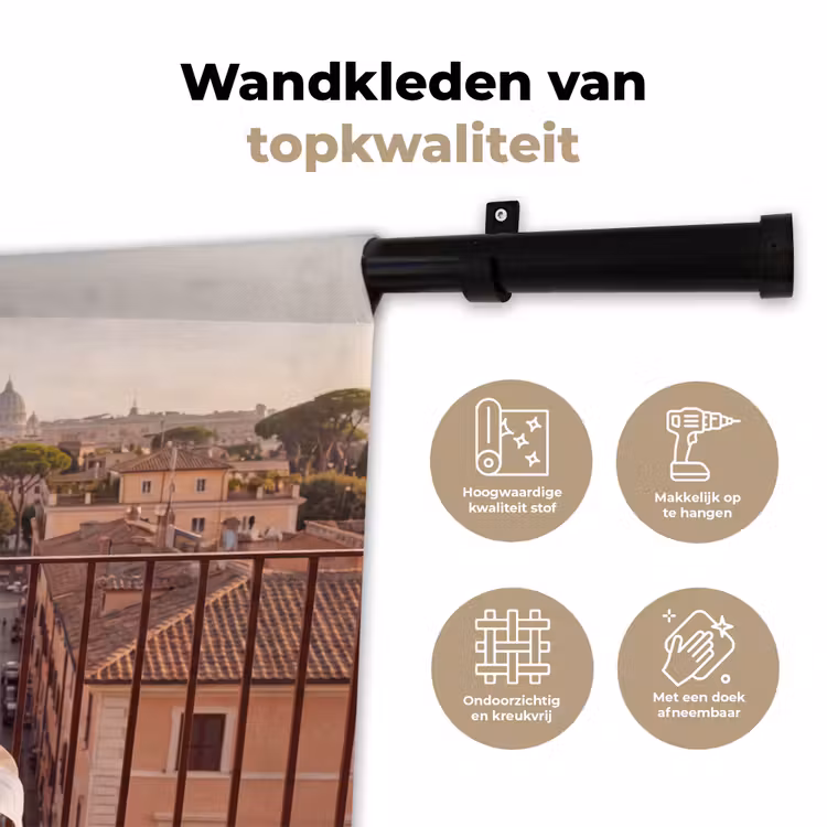 Wandkleed - Eten - Ontbijt - Balkon - Stad - Zonsopgang — 3