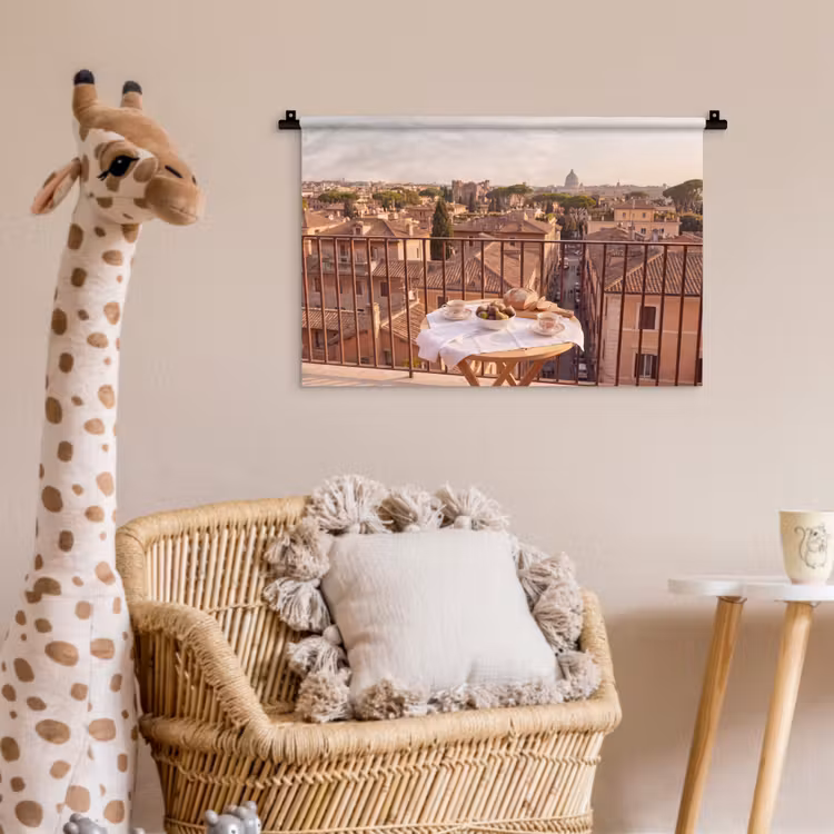 Wandkleed - Eten - Ontbijt - Balkon - Stad - Zonsopgang — 5