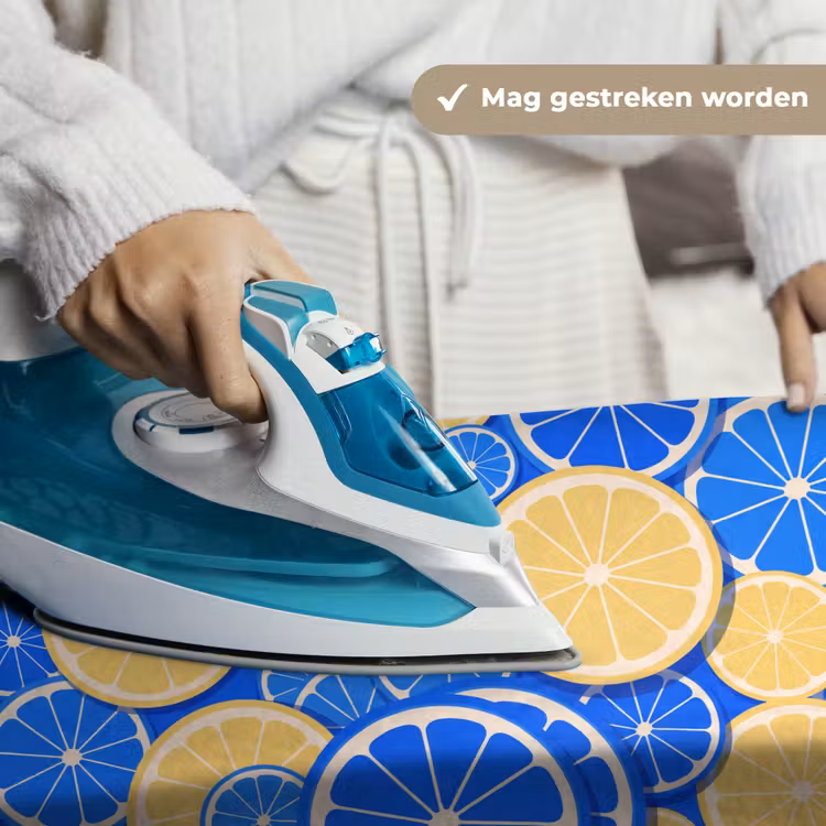 Wandkleed - Fruit - Schijven - Patroon - Modern - Blauw - Geel — 6